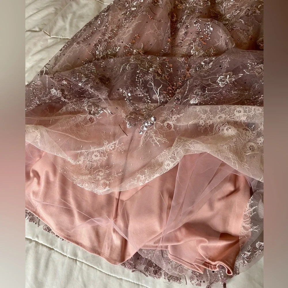 Mac Duggal NWT Rose LS Beaded Floral Dress size 4 #67501 - Picture 10 of 12